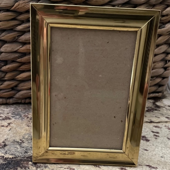 Vintage Brass Picture Frame 4x6 Photo 1980 1990 Very Ralph Lauren Style! - Picture 6 of 10